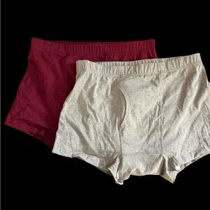 ShieldEase Washable Incontinence Briefs for Men Large Burgundy Grey